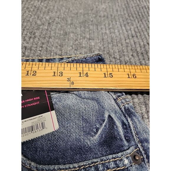 Nwt Womens‎ Size 11 Slim Straight Super High Rise Blue Jeans - Picture 6 of 7